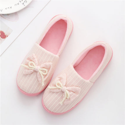 Autumn And Winter Non-Slip Confinement Shoes Pregnant Women Postpartum Home Cotton Slippers, Size: 37-38(Pink)-garmade.com