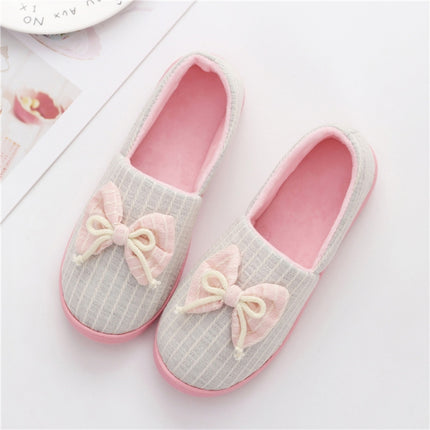 Autumn And Winter Non-Slip Confinement Shoes Pregnant Women Postpartum Home Cotton Slippers, Size: 39-40(Gray)-garmade.com