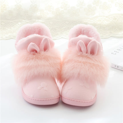 Autumn And Winter Warm Shoes Soft Soled Confinement Shoes Pregnant Women Postpartum Indoor Thick Soled Warm Home Shoes, Size: 35-36(Pink)-garmade.com