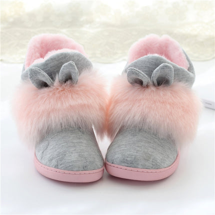 Autumn And Winter Warm Shoes Soft Soled Confinement Shoes Pregnant Women Postpartum Indoor Thick Soled Warm Home Shoes, Size: 35-36(Gray)-garmade.com