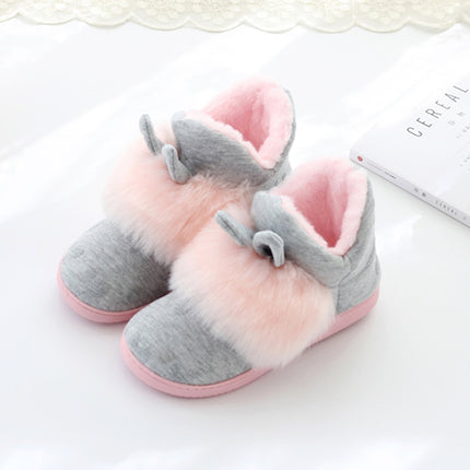 Autumn And Winter Warm Shoes Soft Soled Confinement Shoes Pregnant Women Postpartum Indoor Thick Soled Warm Home Shoes, Size: 35-36(Gray)-garmade.com