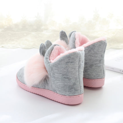 Autumn And Winter Warm Shoes Soft Soled Confinement Shoes Pregnant Women Postpartum Indoor Thick Soled Warm Home Shoes, Size: 35-36(Pink)-garmade.com