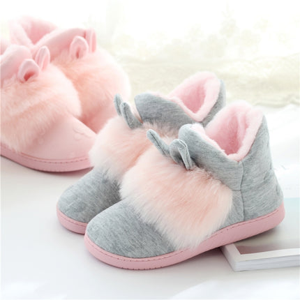 Autumn And Winter Warm Shoes Soft Soled Confinement Shoes Pregnant Women Postpartum Indoor Thick Soled Warm Home Shoes, Size: 35-36(Gray)-garmade.com