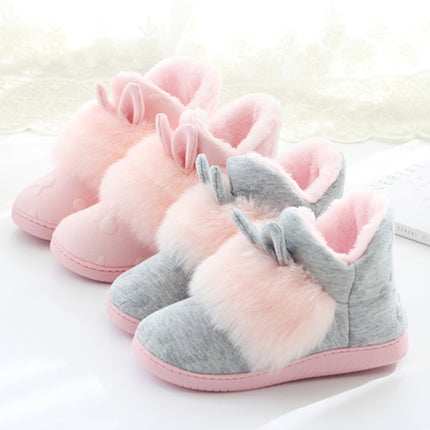 Autumn And Winter Warm Shoes Soft Soled Confinement Shoes Pregnant Women Postpartum Indoor Thick Soled Warm Home Shoes, Size: 35-36(Gray)-garmade.com