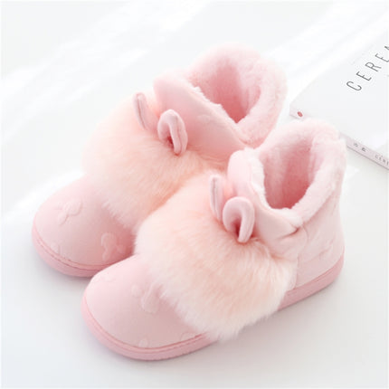 Autumn And Winter Warm Shoes Soft Soled Confinement Shoes Pregnant Women Postpartum Indoor Thick Soled Warm Home Shoes, Size: 37-38(Pink)-garmade.com