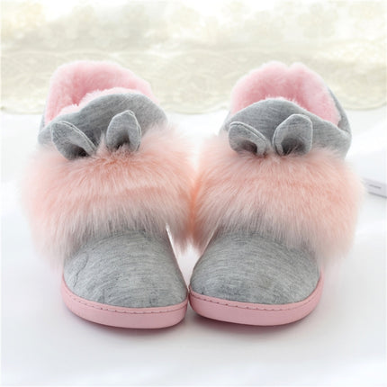 Autumn And Winter Warm Shoes Soft Soled Confinement Shoes Pregnant Women Postpartum Indoor Thick Soled Warm Home Shoes, Size: 39-40(Gray)-garmade.com