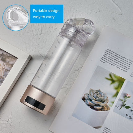 Hydrogen-Rich Water Cup Hydrogen Absorption Glass Cup with LED Light(English Version)-garmade.com