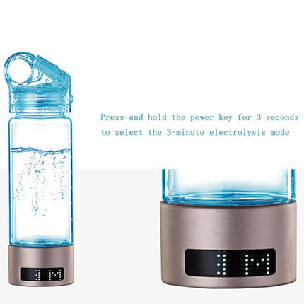 Hydrogen-Rich Water Cup Hydrogen Absorption Glass Cup with LED Light(English Version)-garmade.com