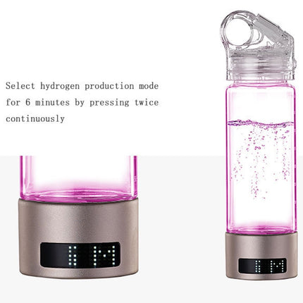 Hydrogen-Rich Water Cup Hydrogen Absorption Glass Cup with LED Light(English Version)-garmade.com