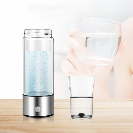 Portable Electrolyzed Water Cups Hydrogen-Rich Water Cups, Capacity: 420ml(Silver)-garmade.com