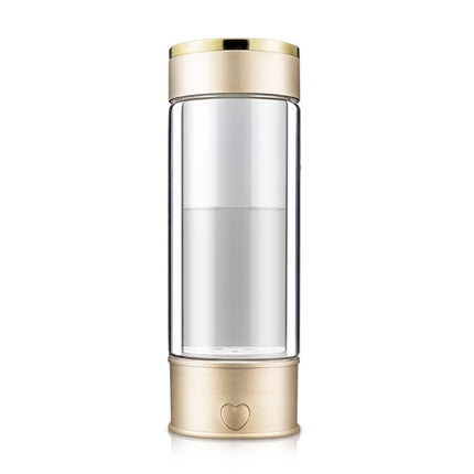 Portable Health Hydrogen-Rich Water Cup High-Concentration Negative Ion Electrolysis Generator, Capacity: 450ml(Golden)-garmade.com