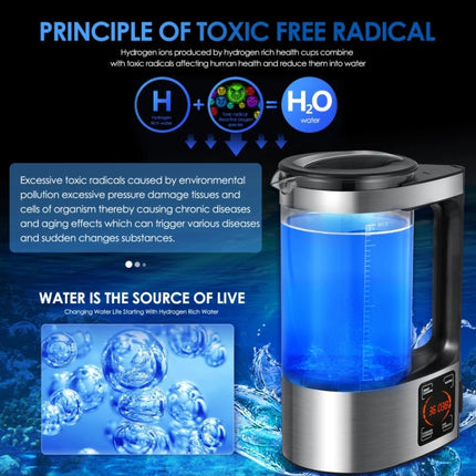 2L Heating Constant Temperature Hydrogen-Rich Water Machine Micro-electrolysis Water Kettle, EU Plug-garmade.com