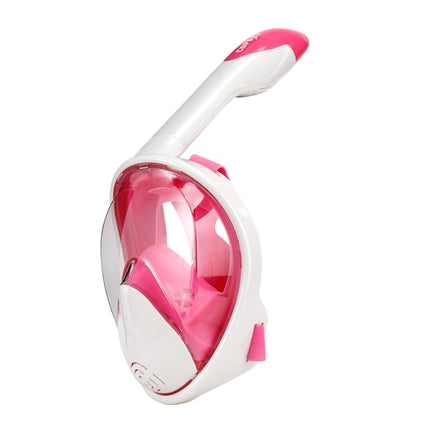 COPOZZ Snorkeling Mask Full Dry Snorkel Swimming Equipment, Size: S(White Pink)-garmade.com