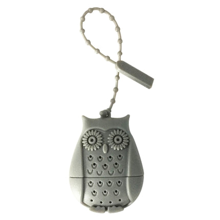 2PCS Creative Cute Owl Tea Strainer Tea Bags Food Grade Silicone Tea Infuser Filter(Gray)-garmade.com