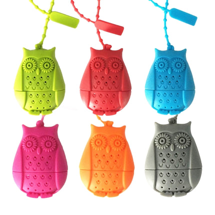 2PCS Creative Cute Owl Tea Strainer Tea Bags Food Grade Silicone Tea Infuser Filter(Gray)-garmade.com