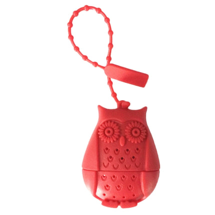 2PCS Creative Cute Owl Tea Strainer Tea Bags Food Grade Silicone Tea Infuser Filter(Red)-garmade.com