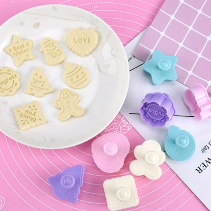 5 Sets Three-Dimensional Fondant Biscuit Embossing Mold Push-Type Cake Mold Random Style Delivery-garmade.com