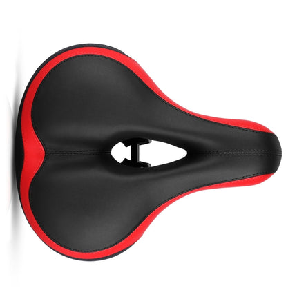 Reflective Seat Bicycle Seat Bicycle Saddle Seat(Black Red)-garmade.com
