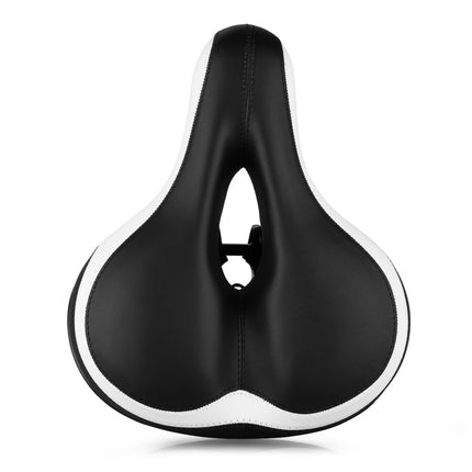 Reflective Seat Bicycle Seat Bicycle Saddle Seat(Black White)-garmade.com