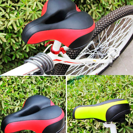 Reflective Seat Bicycle Seat Bicycle Saddle Seat(Black Red)-garmade.com