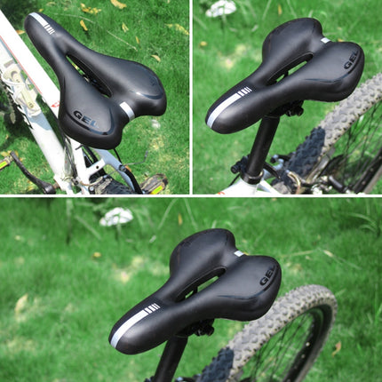 Silicone Bicycle Seat Mountain Bike Saddle Seat Cushion Comfortable Bicycle Accessories Equipment(Black)-garmade.com
