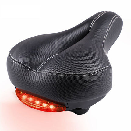 Bicycle Seat With Taillights With Light Mountain Bike Bicycle Saddle Seat Cushion(Black)-garmade.com