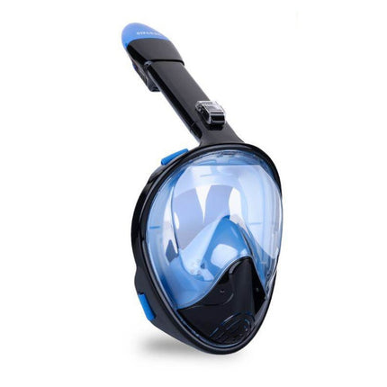 Full Dry Diving Mask Swimming Anti-Fog Snorkeling Mask, Size: S/M(Black Blue)-garmade.com