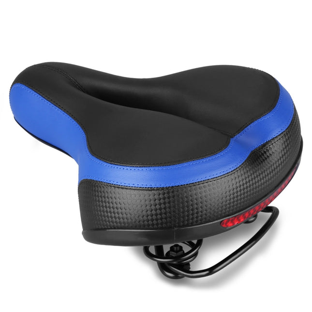 Reflective Spring Saddle Mountain Bike Seat Bicycle Seat Bicycle Seat(Black Blue)-garmade.com