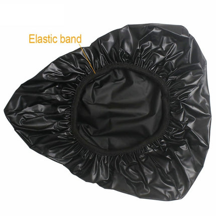 10 PCS Bicycle Saddle Waterproof Cover Bicycle Seat PVC Waterproof Seat Cover Hot Pressed Rain Cover, Size: Small(Black)-garmade.com