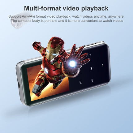 Portable Bluetooth Touch Screen MP3 Player Recorder E-Book, Memory Capacity: 4GB(Black)-garmade.com