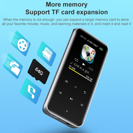 Portable Bluetooth Touch Screen MP3 Player Recorder E-Book, Memory Capacity: 8GB(Black)-garmade.com