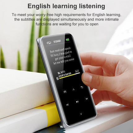 Portable Bluetooth Touch Screen MP3 Player Recorder E-Book, Memory Capacity: 16GB(Black)-garmade.com