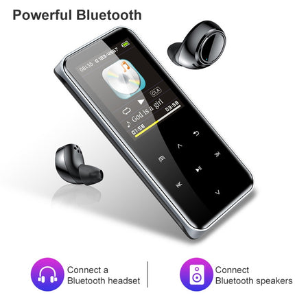 Portable Bluetooth Touch Screen MP3 Player Recorder E-Book, Memory Capacity: 16GB(Black)-garmade.com