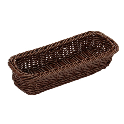 Rattan Woven Basket Cutlery & Fork Storage Basket(Dark Brown)-garmade.com