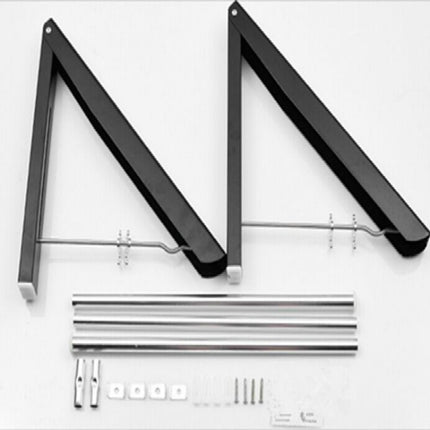 Multifunctional Space Aluminum Invisible Drying Rack, Size:Black-garmade.com