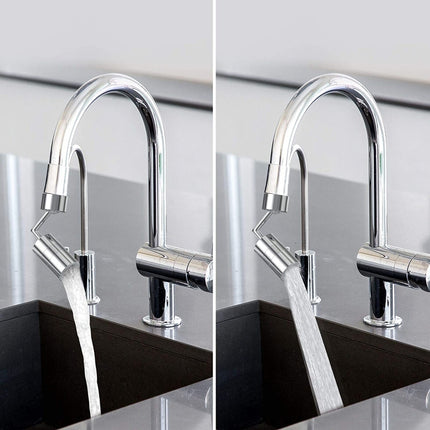 720-Degree Universal Rotating Faucet Anti-Splash Spout Filter Dual-Function Faucet, Specification: Two Sections-garmade.com