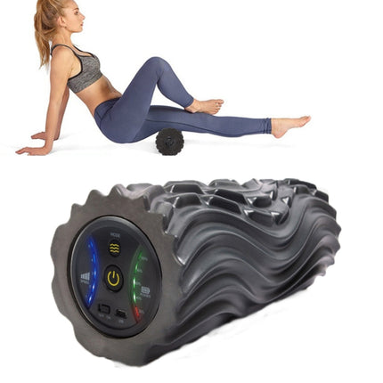 Three-zone Vibration Electric Muscle Relaxation Roller Vibration Massage Yoga Column Foam Roller, USB Model(Space Gray)-garmade.com