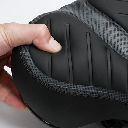 Bicycle Seat Cushion Shock-Absorbing Stripe Bicycle Saddle Sports Seat Package Bicycle Accessories(Black)-garmade.com