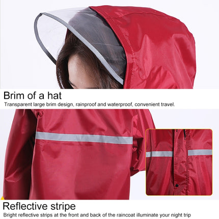 Thickened Labor Protection Reflective Raincoat Rain Pants Split Suit Adult Outdoor Oxford Cloth Riding Duty Raincoat, Size: L(Maroon)-garmade.com