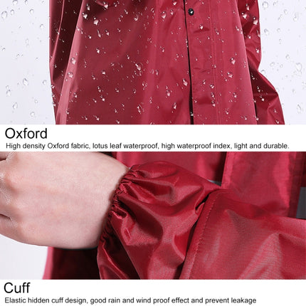 Thickened Labor Protection Reflective Raincoat Rain Pants Split Suit Adult Outdoor Oxford Cloth Riding Duty Raincoat, Size: XXL(Maroon)-garmade.com