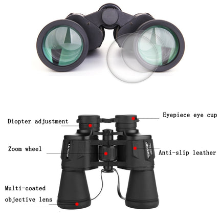 Luxun 20X50 Outdoor Binoculars Low Light Night Vision Non-Infrared High Power Binoculars(Black)-garmade.com