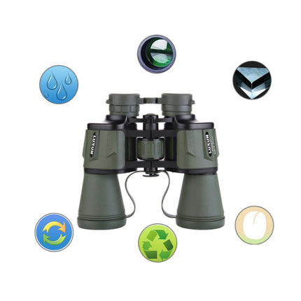 Luxun 20X50 Outdoor Binoculars Low Light Night Vision Non-Infrared High Power Binoculars(Black)-garmade.com