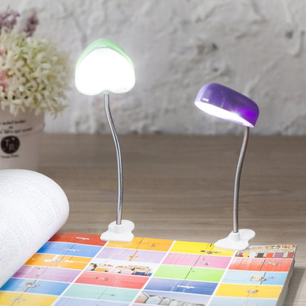 Mini Love Heart Clip LED Book Light Lamps Reading Book Desk Lamp Keyboard Light Eyes-Protect Energy Save Night Lights(Blue)-garmade.com