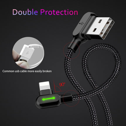 MCDODO 2A USB to 8 Pin Fast Charging Data Cable, Length:1.8m(Black)-garmade.com