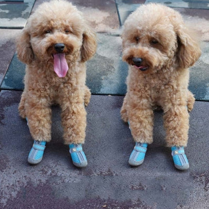 HCPET A1703 Pet Non-Slip Wear-Resistant Shoes Puppy Feet Cover, Size: Number 5(Waterproof Green)-garmade.com
