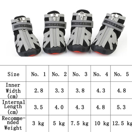 HCPET A1703 Pet Non-Slip Wear-Resistant Shoes Puppy Feet Cover, Size: Number 5(Waterproof Pink)-garmade.com