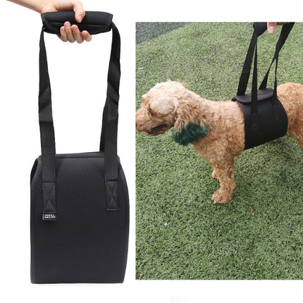 HCPET F1905 Disabled Dogs Assistive Belts Elderly Dogs Walking Assisted Leashes Pet Supplies, Size: S(Black)-garmade.com
