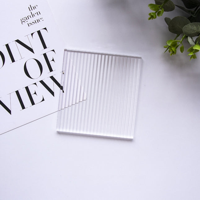 3 PCS 10 x 10cm Acrylic Texture Background Board Photo Props Background Decorative Geometric Ornaments(Pinstripe)-garmade.com