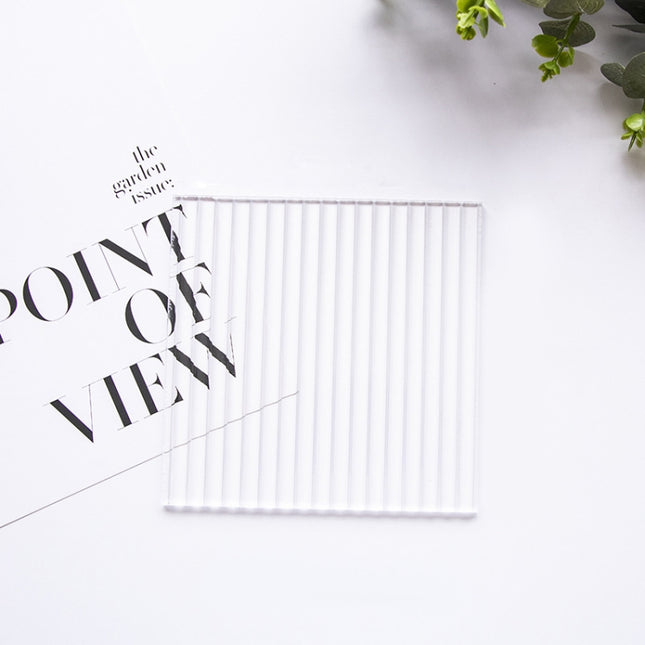 15 x 15cm Acrylic Texture Background Board Photo Props Background Decorative Geometric Ornaments(Thick Stripes)-garmade.com