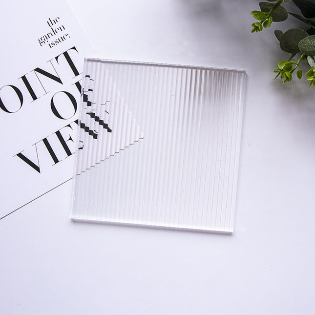 15 x 15cm Acrylic Texture Background Board Photo Props Background Decorative Geometric Ornaments(Pinstripe)-garmade.com